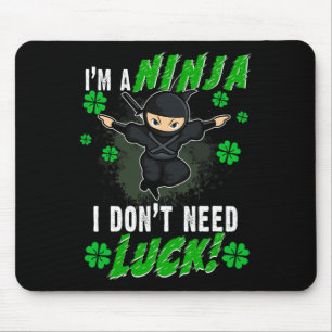 Tapis De Souris St. Patrick's Day Ninja Chance verte Enfants Cadea