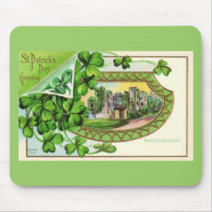 Tapis De Souris St. Patrick's Day Vintage Ireland Castle