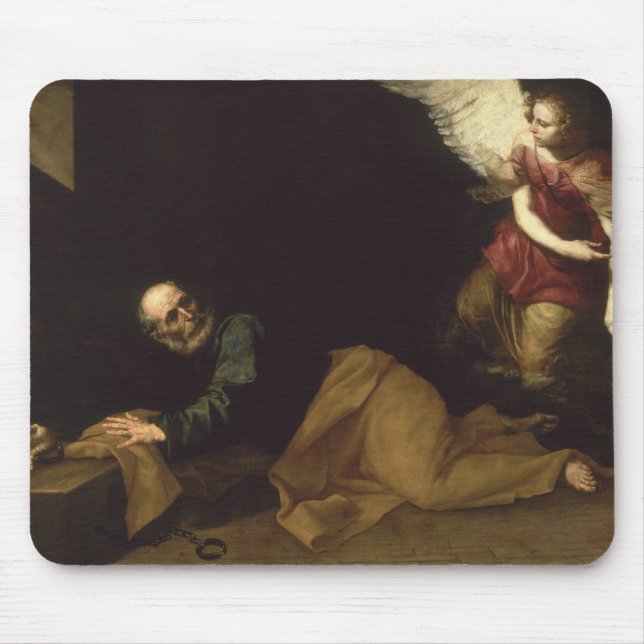 Tapis De Souris St Peter a libéré par un ange, 1639 (Devant)