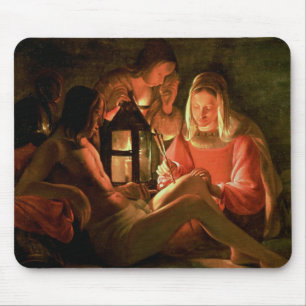 Tapis De Souris St SebastiAn tendu par la femme sainte (l'huile