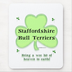Tapis De Souris Staffy Heaven; Staffordshire St. Patrick's day