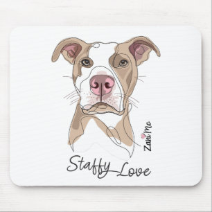 Tapis De Souris Staffy Love - Zani Mo Protection