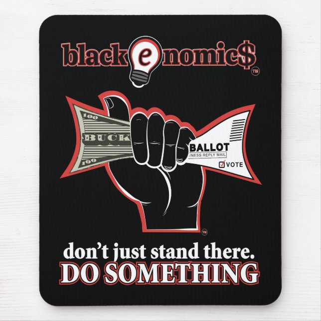Tapis de souris standard "Buck and Ballot" (noir) (Devant)