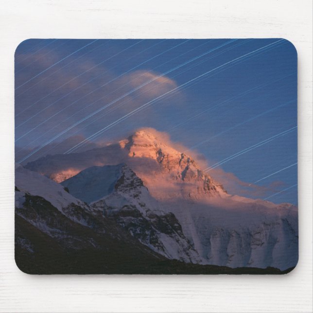 Tapis De Souris Star Trail | Mt Everest Tibet, Chine (Devant)