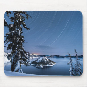 Tapis De Souris Star Trails Parc national du lac Crater