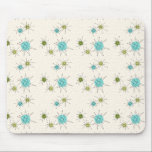 Tapis De Souris Starbursts atomique iconique Mousepad<br><div class="desc">Ce motif atomique iconique de Starbursts Mousepad comporte les starbursts atomiques iconiques. C'est exact ! La vieille école, arrière - plan crème avec des taches d'or est le contexte parfait pour la turquoise vibrante, le céleri calmant, et les cercles colorés de vert kitschy de poire. Les taches de couleur sont...</div>
