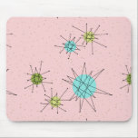 Tapis De Souris Starbursts atomique iconique rose Mousepad<br><div class="desc">Ce motif atomique iconique rose de Starbursts Mousepad comporte les starbursts atomiques iconiques. C'est exact ! La vieille école, la première Madame Pink a coloré l'arrière - plan avec des taches d'or est le contexte parfait pour la turquoise vibrante, le céleri calmant, et les cercles colorés de vert kitschy de...</div>