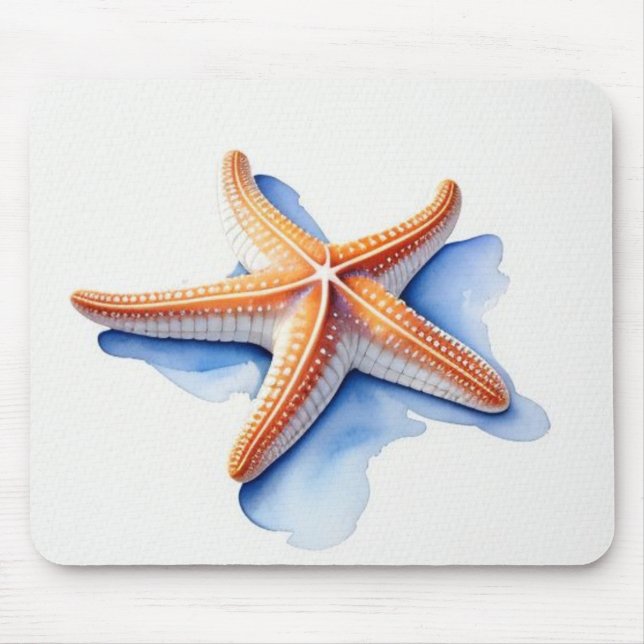 Tapis De Souris Starfish and Blue Silhouette (Devant)