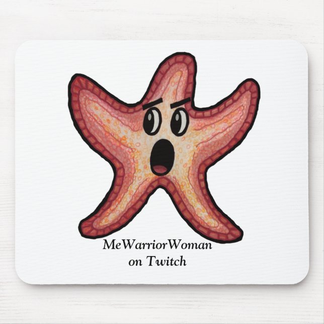 Tapis De Souris Starfish choqué, MeWarriorWoman sur Twitch (Devant)
