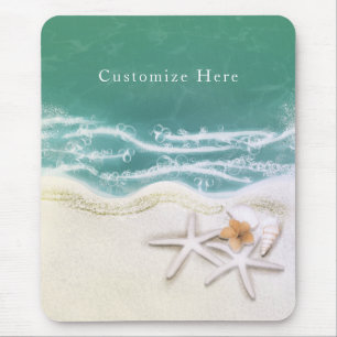 Tapis De Souris Starfish sur la plage mer Turquoise Eau tropicale