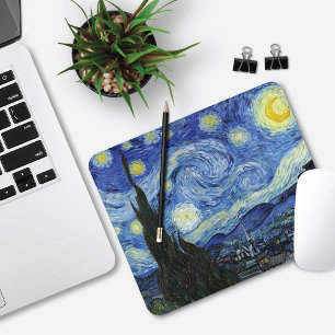 Tapis De Souris Starry Night Landscape Vincent van Gogh