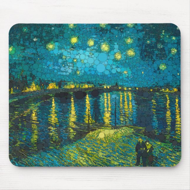 Tapis De Souris Starry Night Over the Rhone par After Van Gogh (Devant)