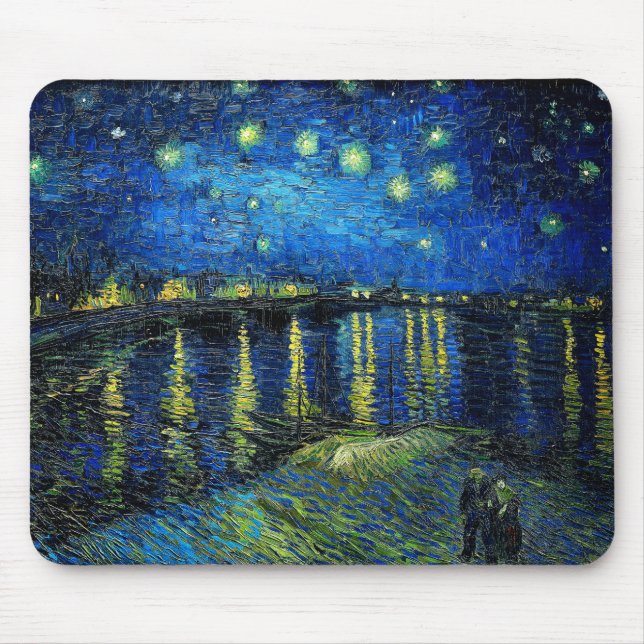 Tapis De Souris Starry Night Over the Rhone par Vincent Van Gogh (Devant)