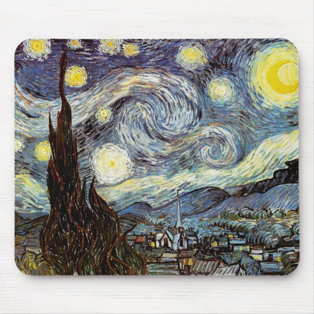 Tapis De Souris Starry Night Van Gogh Art (Devant)