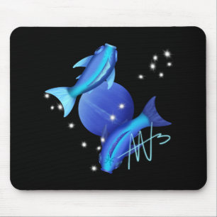 Tapis De Souris Starry Pisces Neptune Zodiac