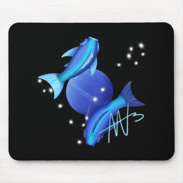 Tapis De Souris Starry Pisces Neptune Zodiac (Devant)