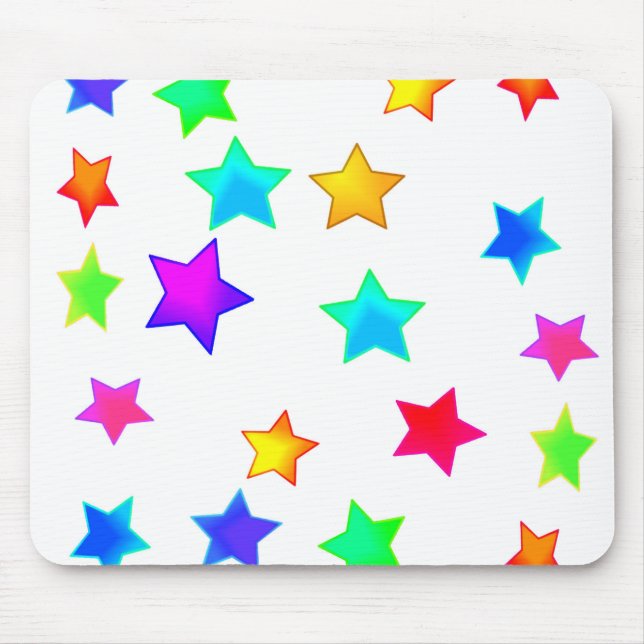 Tapis De Souris Stars colorés Mousepad (Devant)