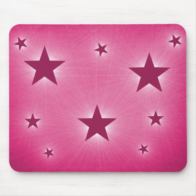 Tapis De Souris Stars dans le ciel nocturne Mousepad, Magenta (Devant)