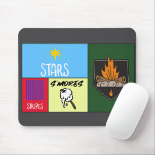Tapis De Souris stars raypes'mores Camping américain