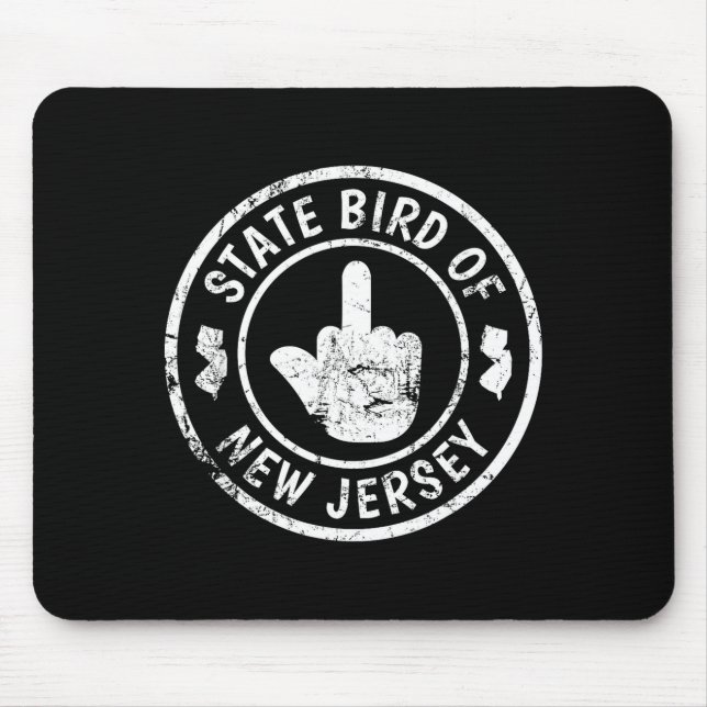 Tapis De Souris State Bird Of New Jersey Middle Finger Funny Distr (Devant)