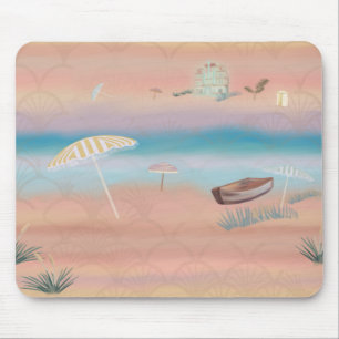 Tapis De Souris Station balnéaire Art déco délavé