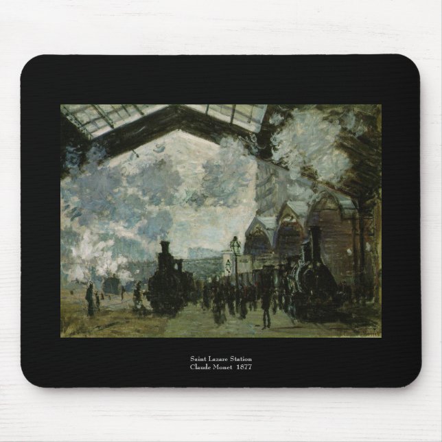 Tapis De Souris Station de Lazare de saint par Claude Monet (Devant)