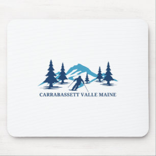 Tapis De Souris Station de ski Carrabett Valley Maine Skiing Skieu