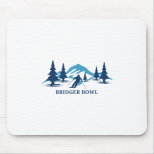 Tapis De Souris Station de ski de Bridger Bowl Montana Ski de ski 