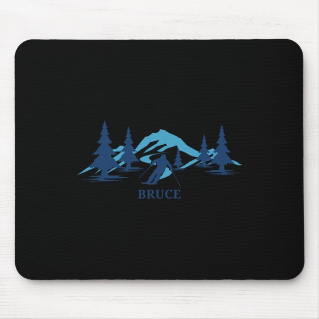 Tapis De Souris Station de ski de Bruce Skier (Devant)