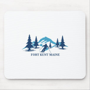 Tapis De Souris Station de ski de Fort Kent Maine Skieur