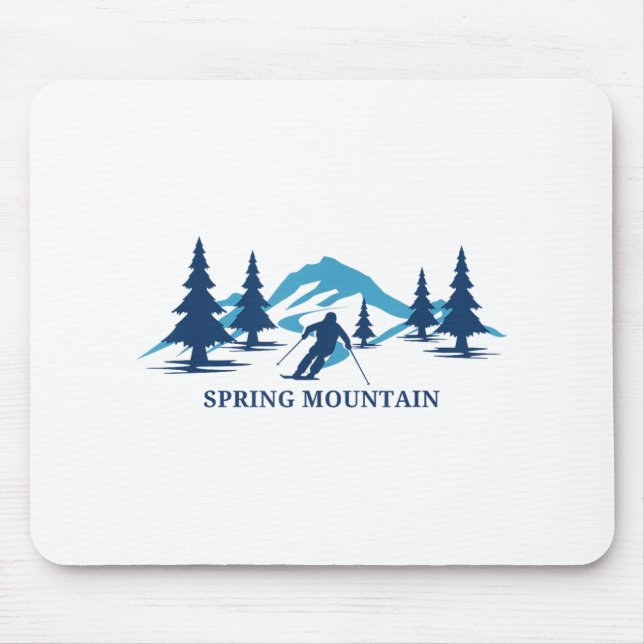 Tapis De Souris Station de ski de Spring Mountain Pennsylvania Ski (Devant)
