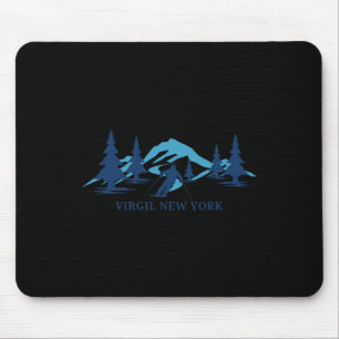 Tapis De Souris Station de ski de Virgil New York Skieur Ski