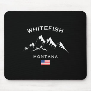 Tapis De Souris Station de ski de Whitefish Montana Montagnes Roch