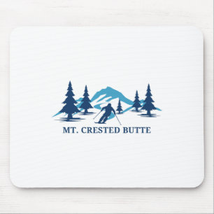 Tapis De Souris Station de ski Mt. Crested Butte Colorado Skieur S