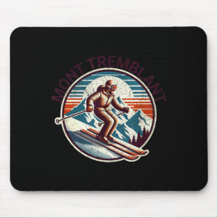 Tapis De Souris Station de ski rétro vintage mont tremblant canada