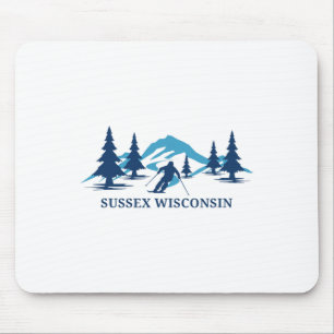 Tapis De Souris Station de ski Sus Wisconsin Skieur Ski