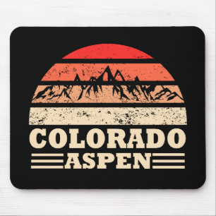 Tapis De Souris Station de ski vintage d'Aspen Colorado