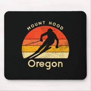Tapis De Souris Station de ski vintage mont hood oregon montagne