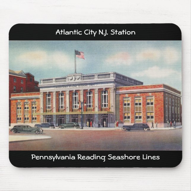 Tapis De Souris Station de train d'Atlantic City PRSL 1936 (Devant)