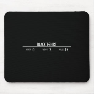 Tapis De Souris Statistiques d'armure Rpg - Joueur de jeu vidéo 