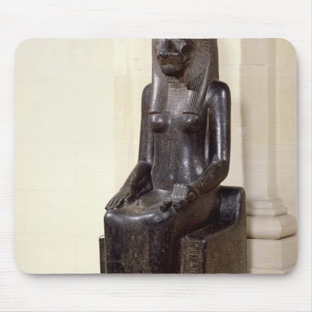 Tapis De Souris Statue de la déesse lion-dirigée Sekhmet (Devant)