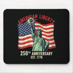 Tapis De Souris statue de la liberté américaine 250e anniversaire