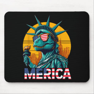 Tapis De Souris Statue de la Liberté Dino 4 juillet Trex Garçons A