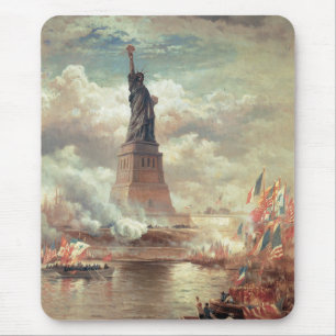 Tapis De Souris Statue de la liberté éclairant le monde