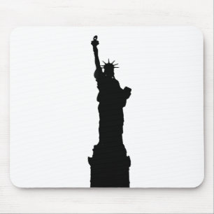 Tapis De Souris Statue de la liberté Silhouette