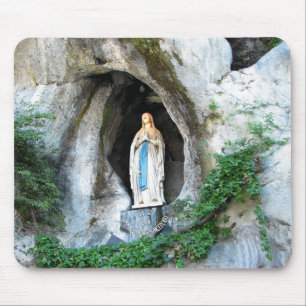 Tapis De Souris Statue de notre Madame de Lourdes, Lourdes, France