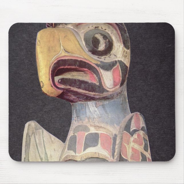 Tapis De Souris Statue de "Thunderbird" de Haida (bois peint) (Devant)