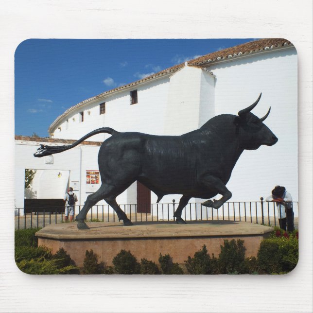 Tapis De Souris Statue d'un taureau à Ronda, Espagne (Devant)