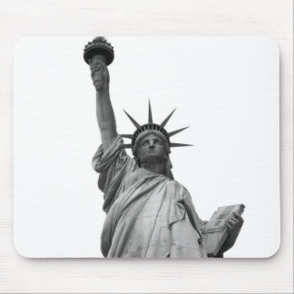 Tapis De Souris Statue noire et blanche de la Liberté