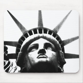 Tapis De Souris Statue noire et blanche de la Liberté